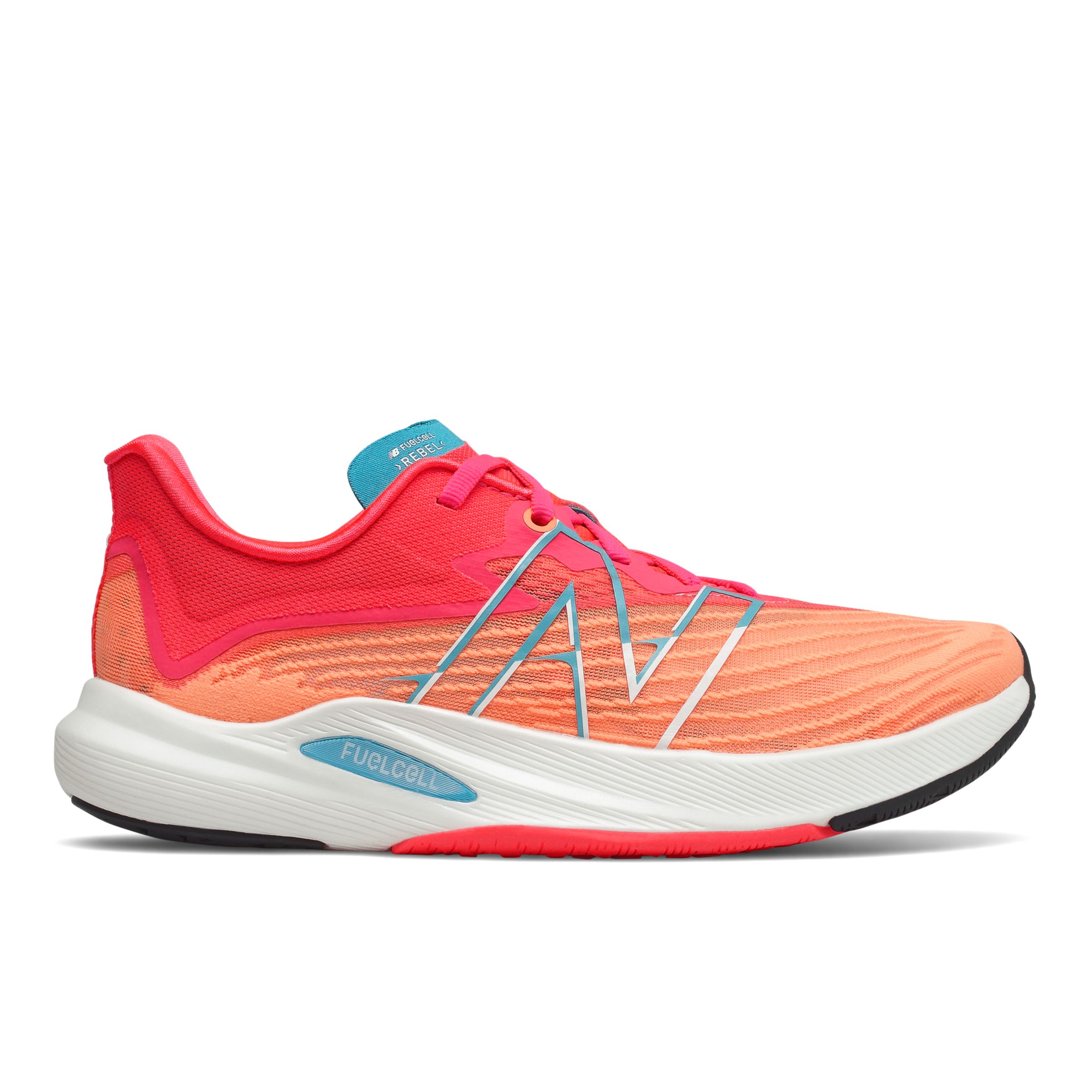 Mujeres New Balance FuelCell Rebel v2 - Citrus Punch/Vivid Coral, Citrus Punch/Vivid Coral - WFCXLM2