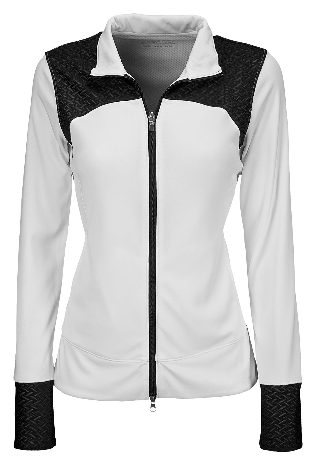 Fitness Jacket, White with Black