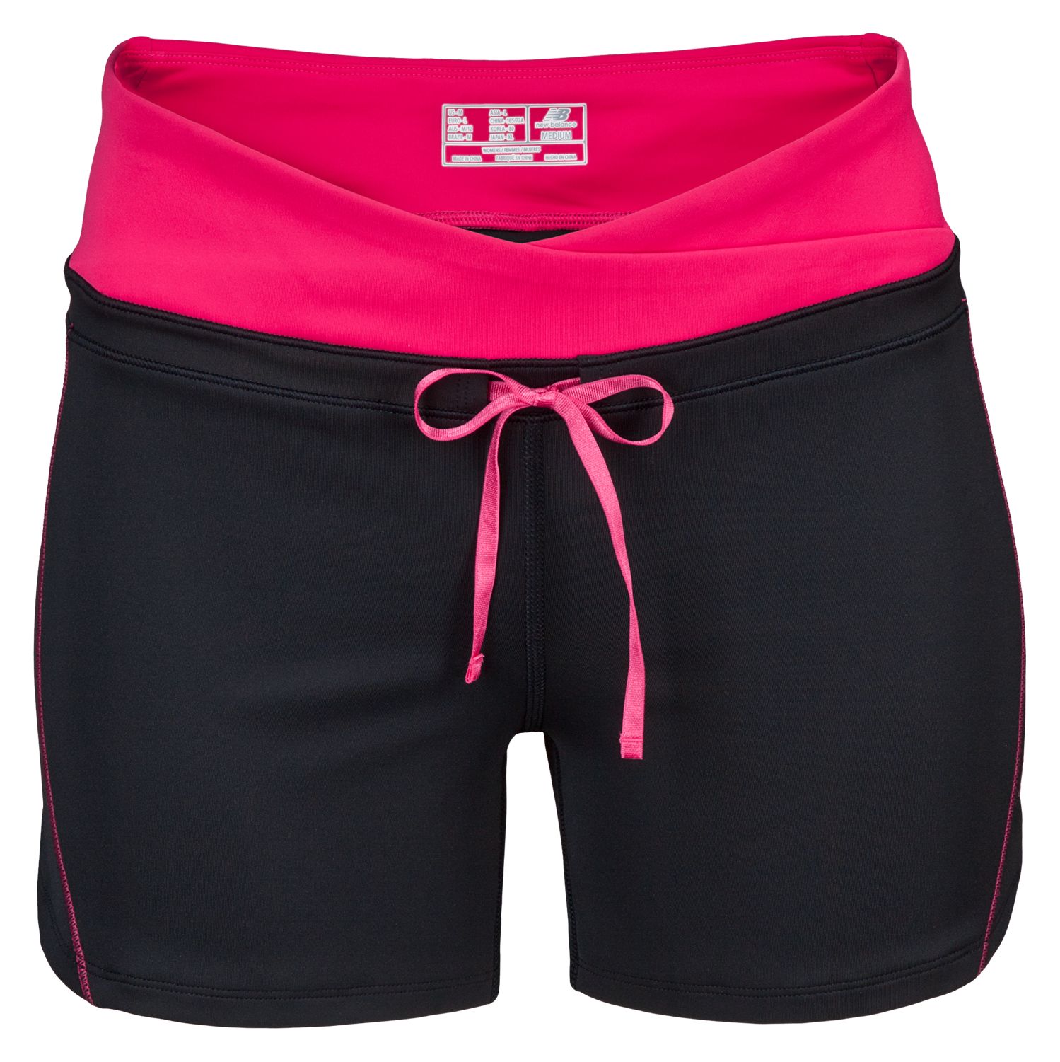 4 inch Short, Black with Virtual Pink