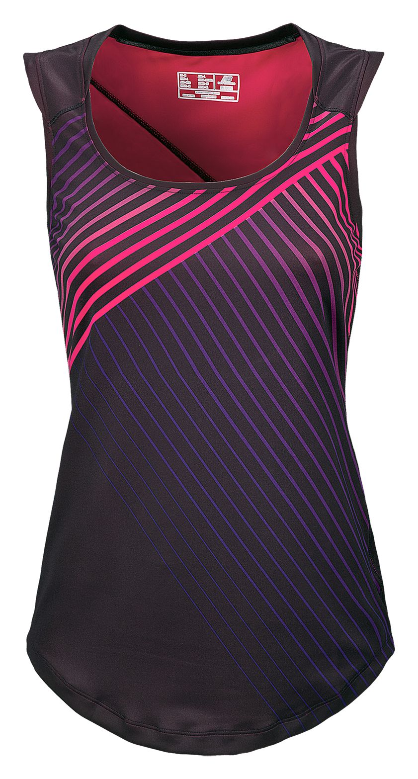Shell Tank, Black with Virtual Pink