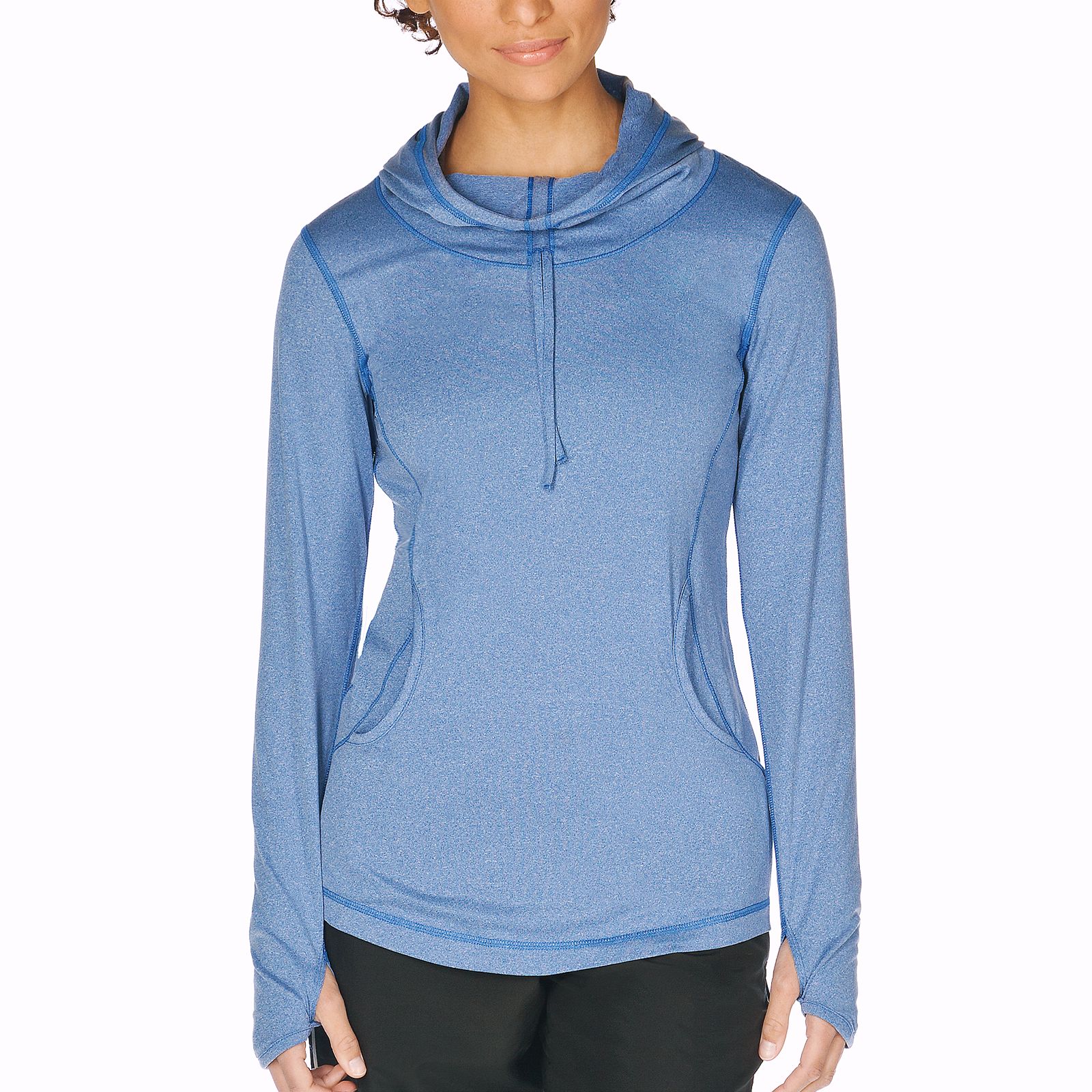 Long Sleeve Hooded Tee, True Blue