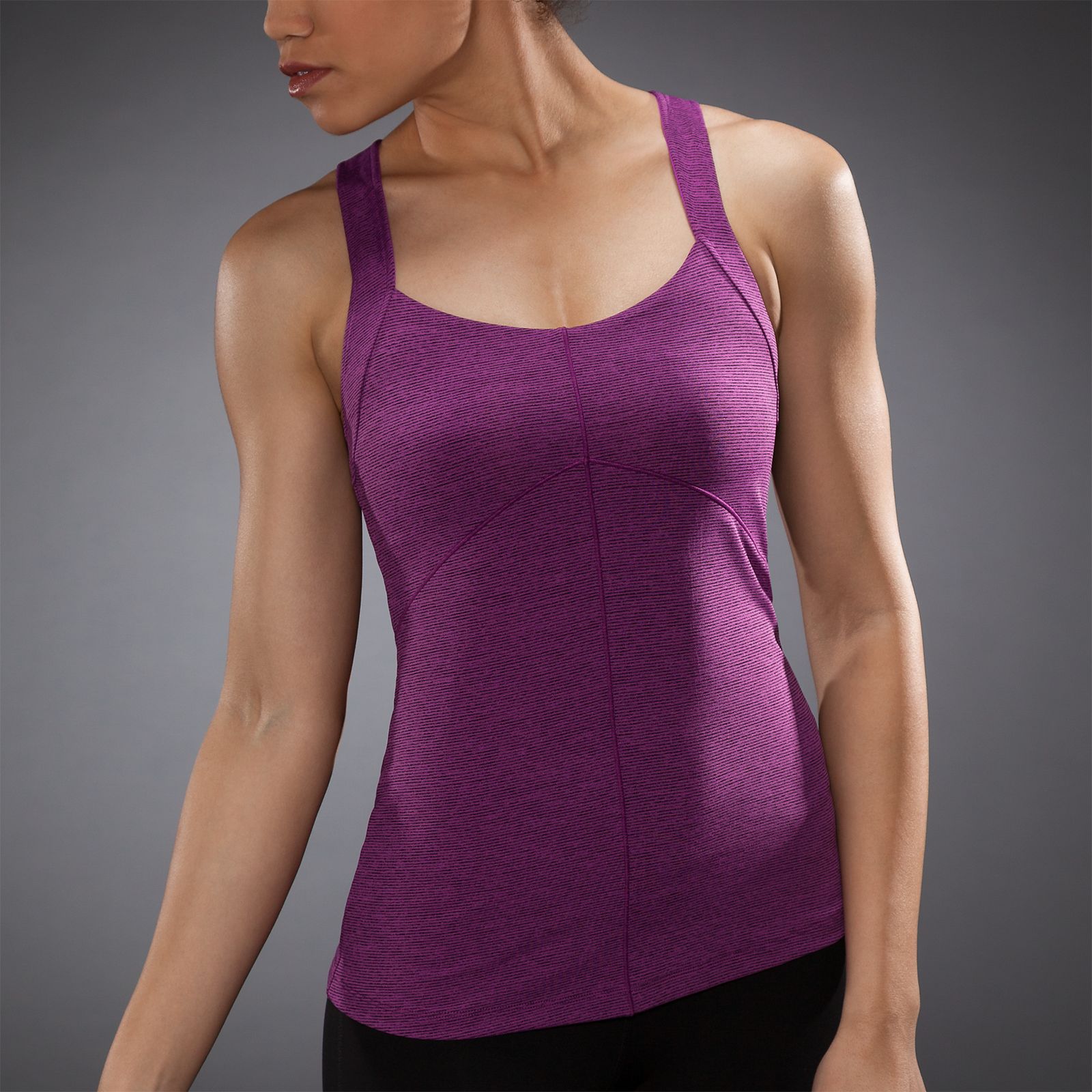 HKNB Workout Tank, Purple Cactus Flower
