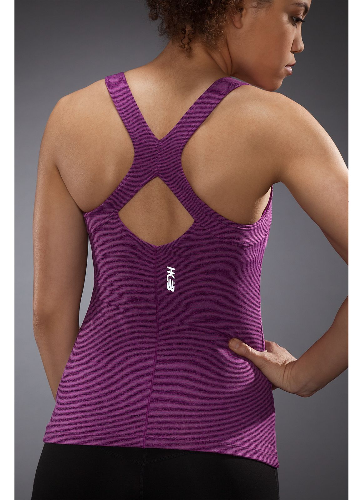 HKNB Workout Tank, Purple Cactus Flower