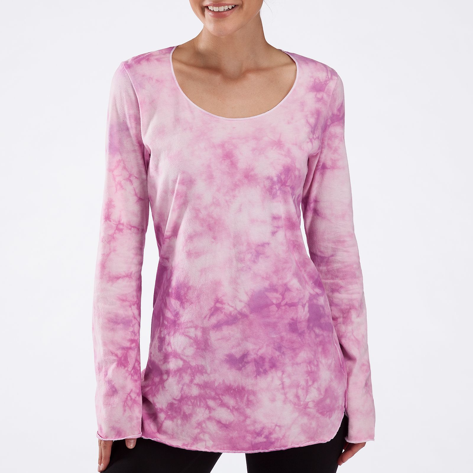 Long Sleeve Tunic Top, Spring Crocus