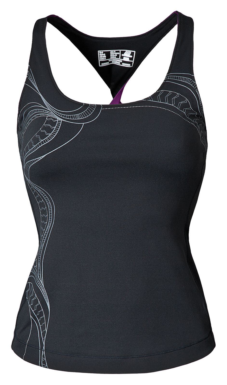 Twisted Racerback Bra Top, Black