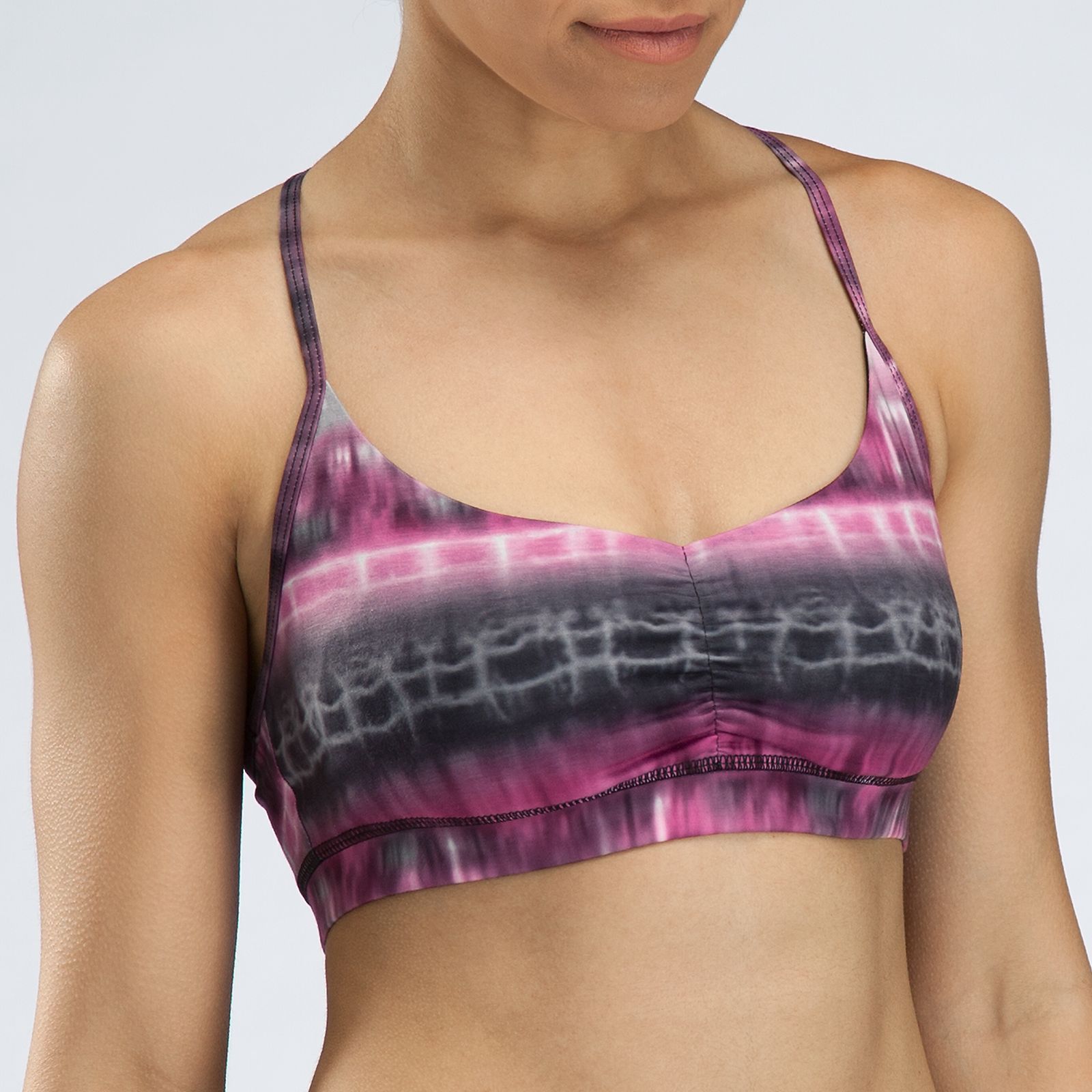 Power Bra, Black with Berry