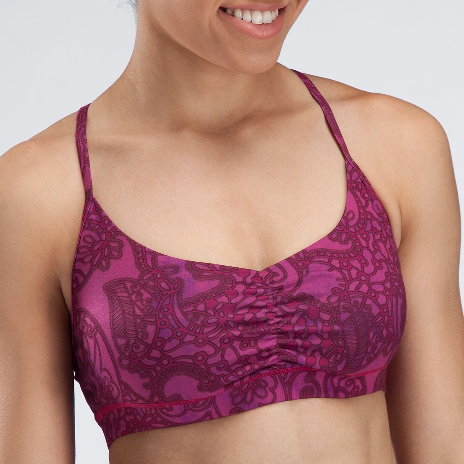 Power Bra, Berry with Black