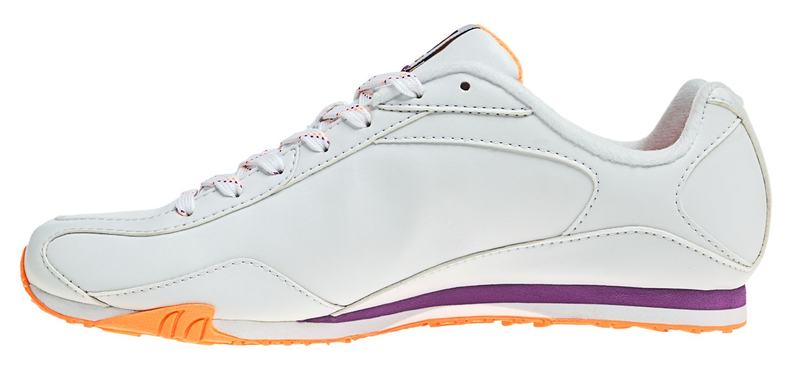 New Balance 442, White with Orange &amp; Purple