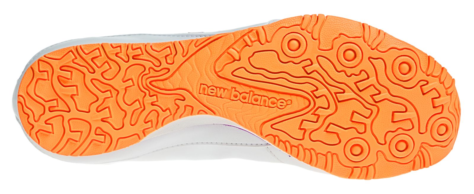 New Balance 442, White with Orange &amp; Purple