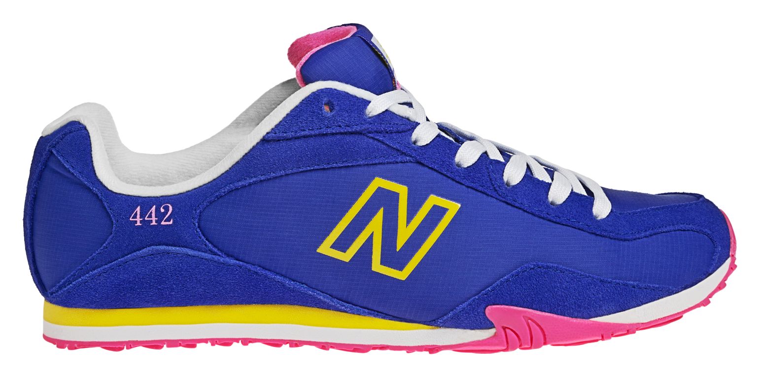 New Balance 442, Blue with Diva Pink & Yellow