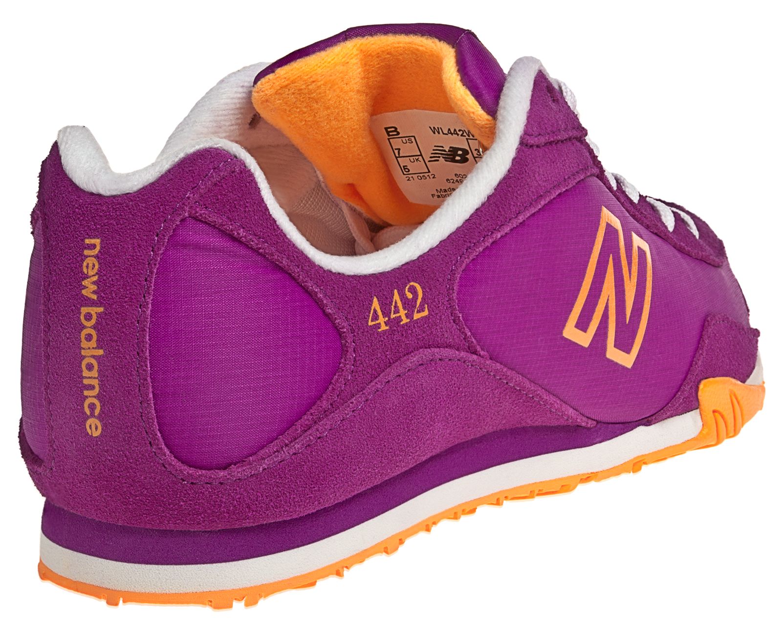 New Balance 442, Purple Cactus Flower with Neon Orange