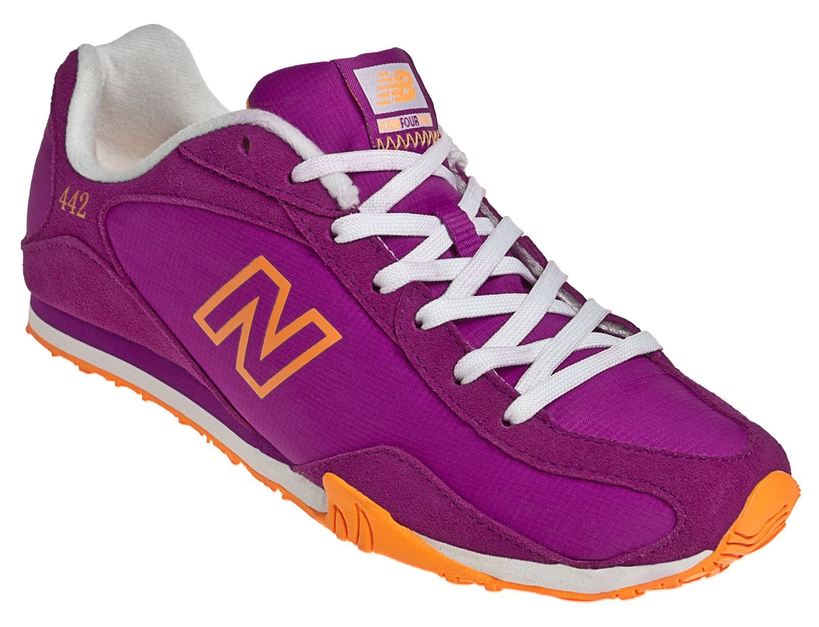 New Balance 442, Purple Cactus Flower with Neon Orange