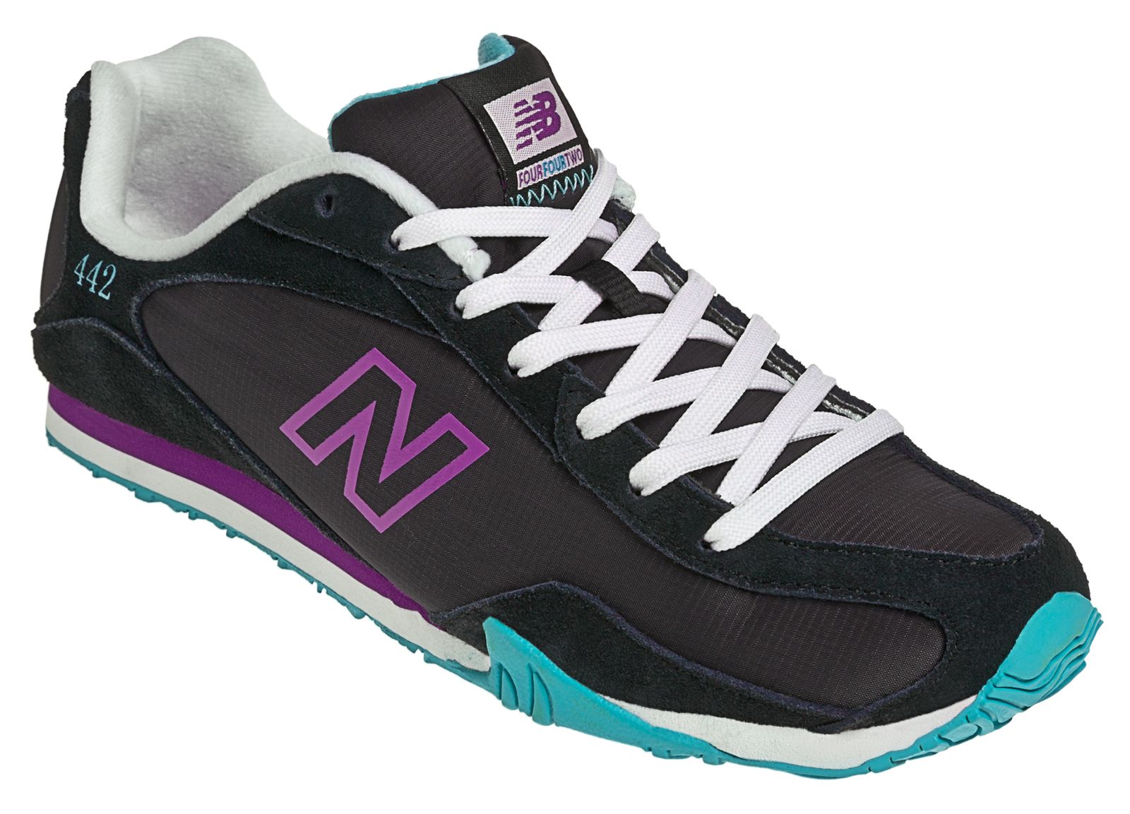 New Balance 442, Black with Purple
