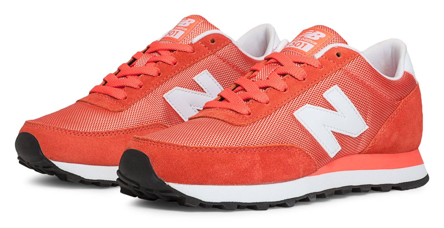 New Balance 501, Orange with White