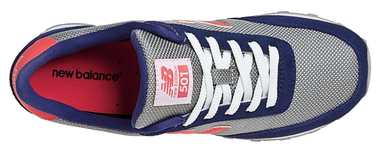 New Balance 501, Navy with Orange