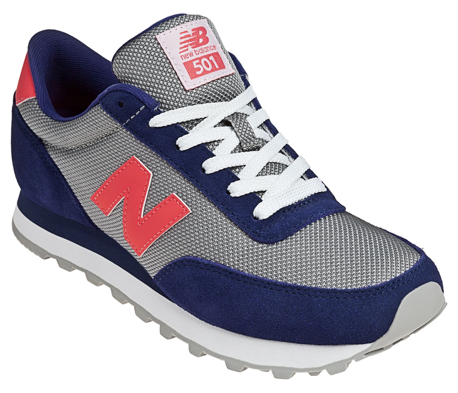 New Balance 501, Navy with Orange