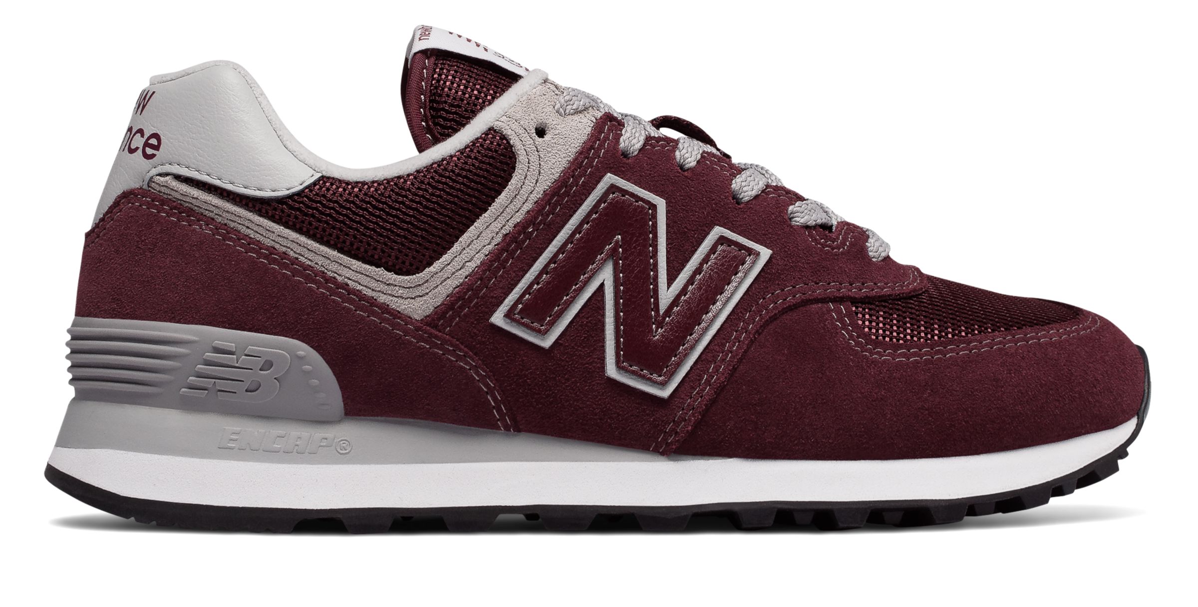 New Balance Womens WMNS 574 'Burgundy' Burgundy/White Marathon Running Shoes/Sneakers WL574ER - WL574ER