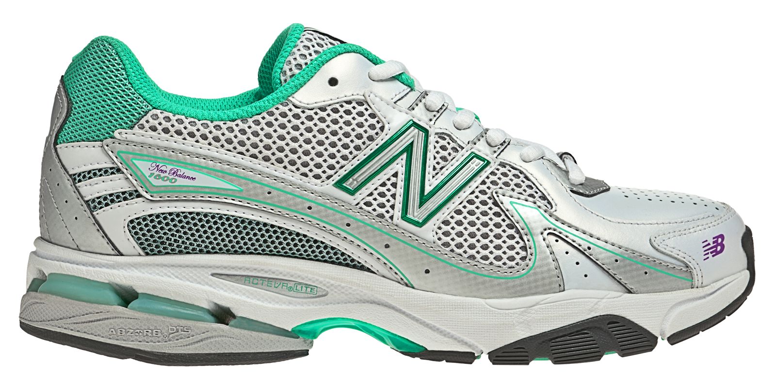 New Balance 1600, White with Mint Leaf & Grey