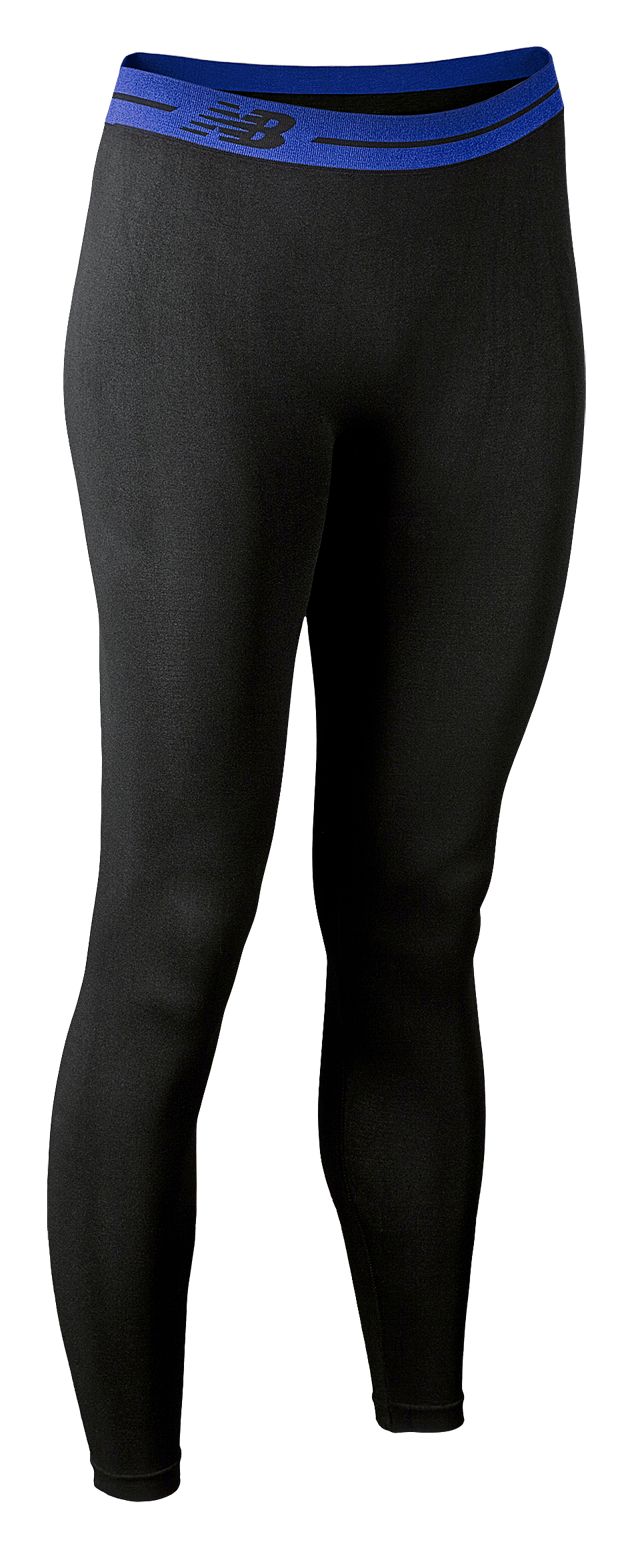 Base Layer Legging, Black with Blue