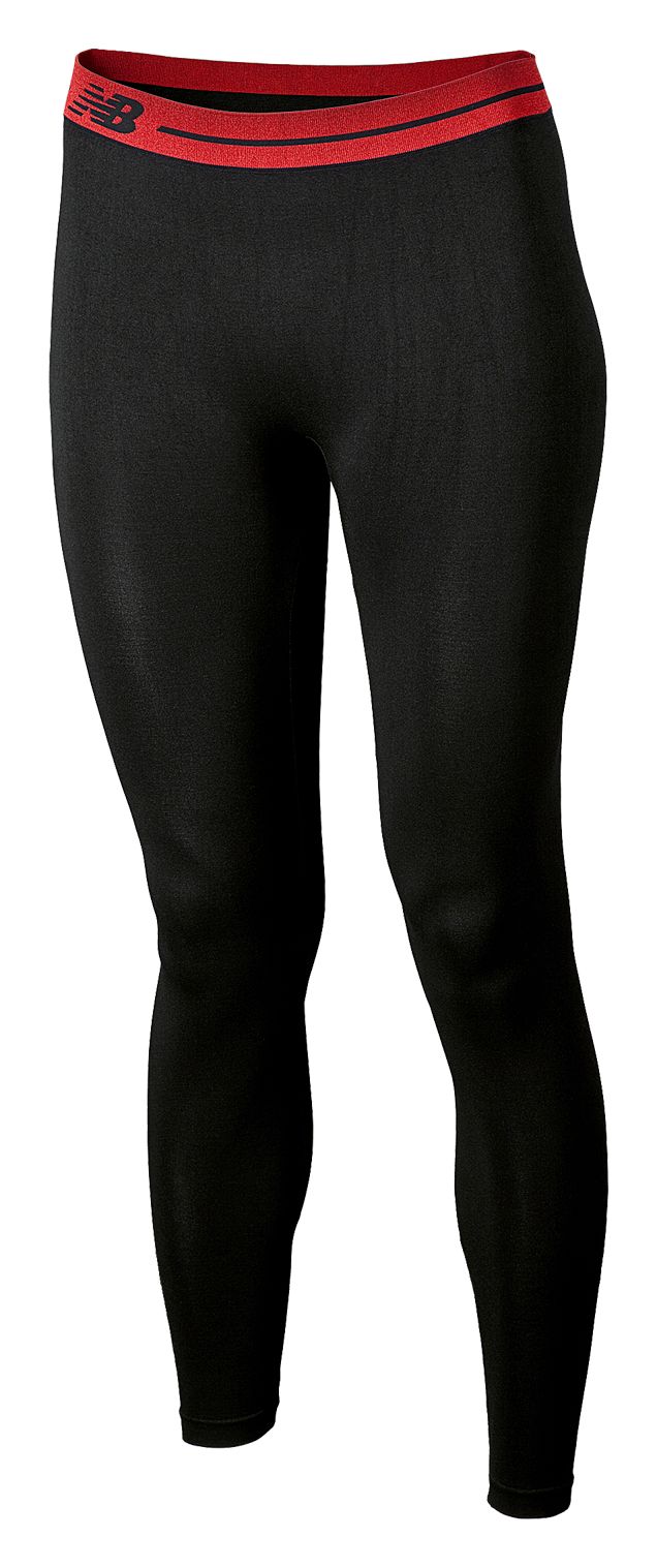 Base Layer Legging, Black with Red