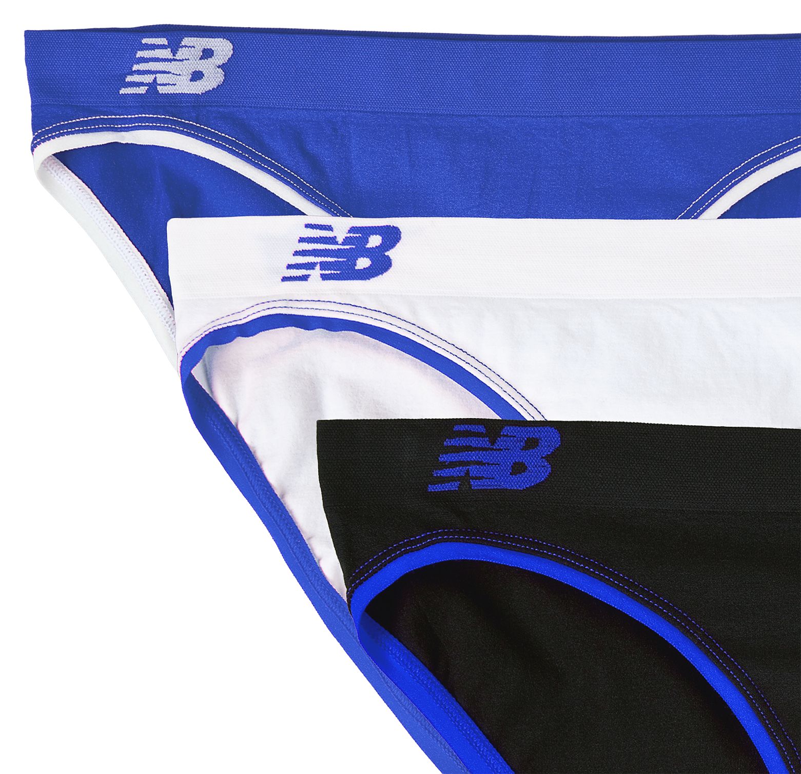 Seamless Bikini (3 pack), Blue with Black & White