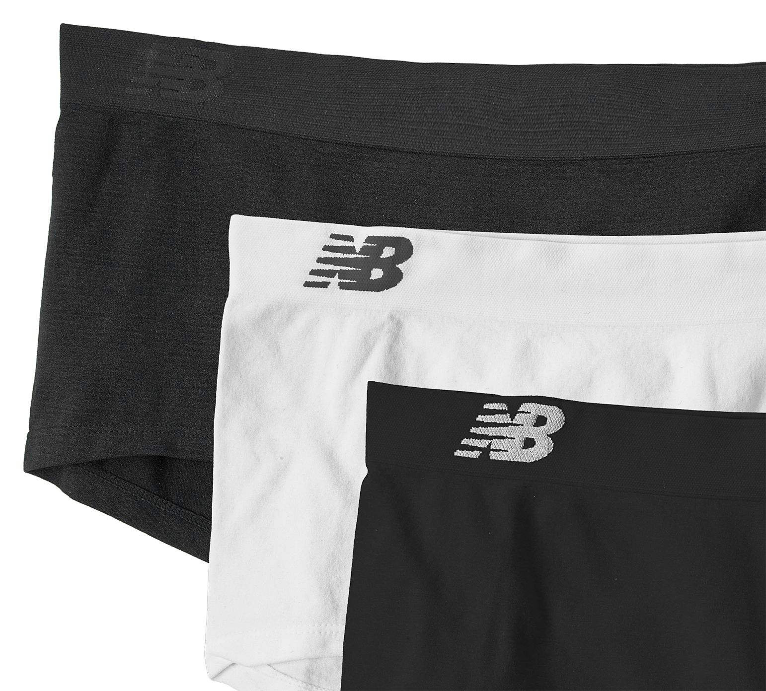 Seamless Boy Short (3 pack), Raven with Black & White