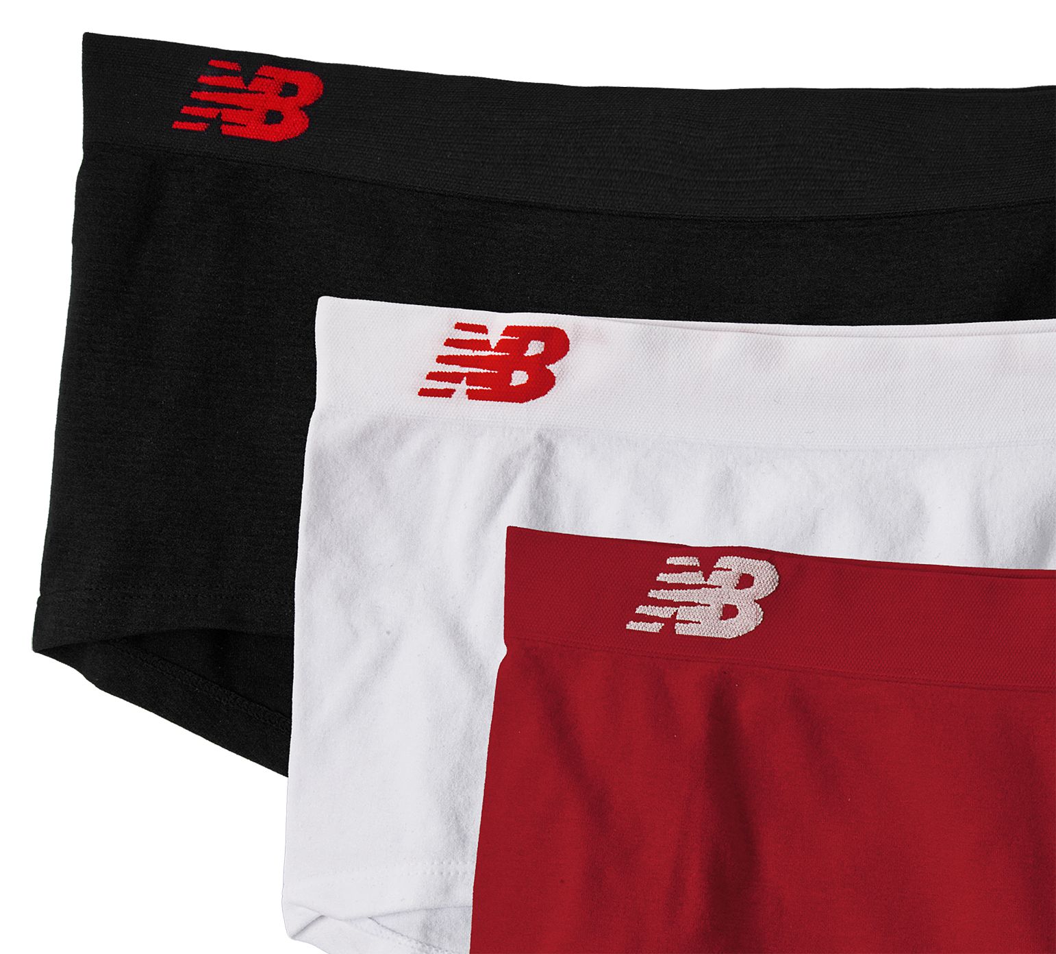 Seamless Boy Short (3 pack), Red with Black & White