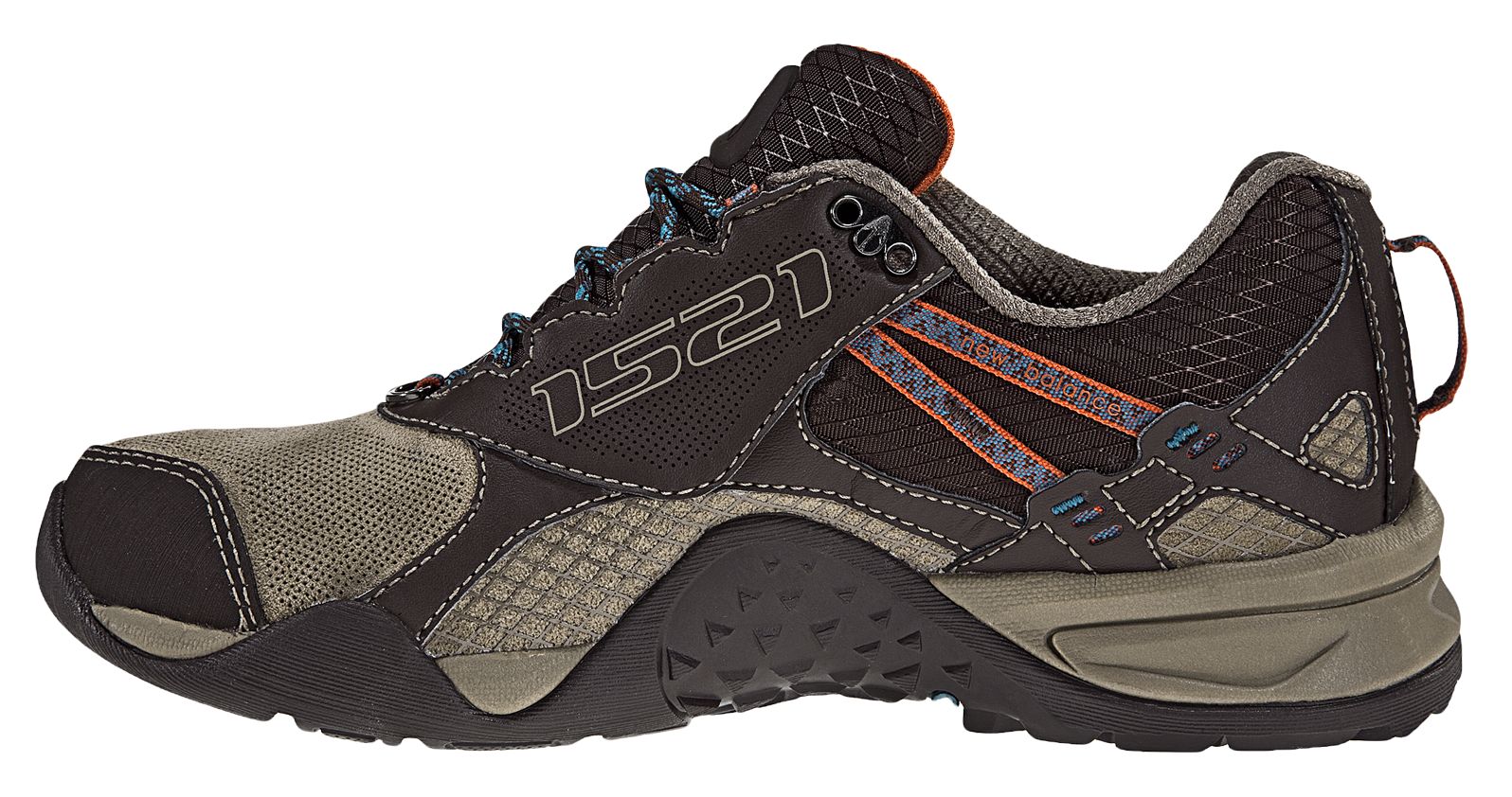 New Balance 1521, Brown with Orange &amp; Teal