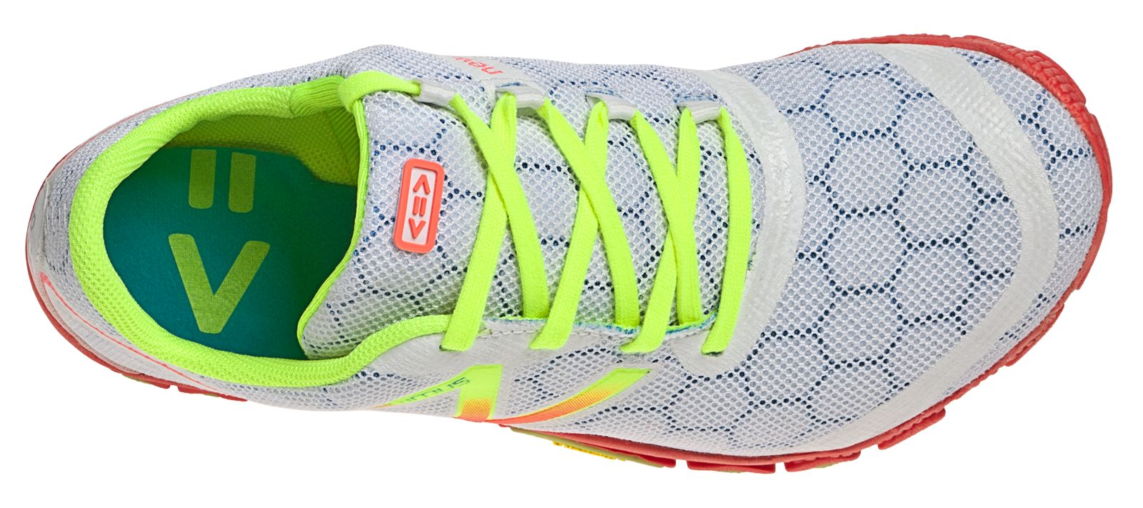 Minimus 10V2, White with Coral &amp; Neon Yellow