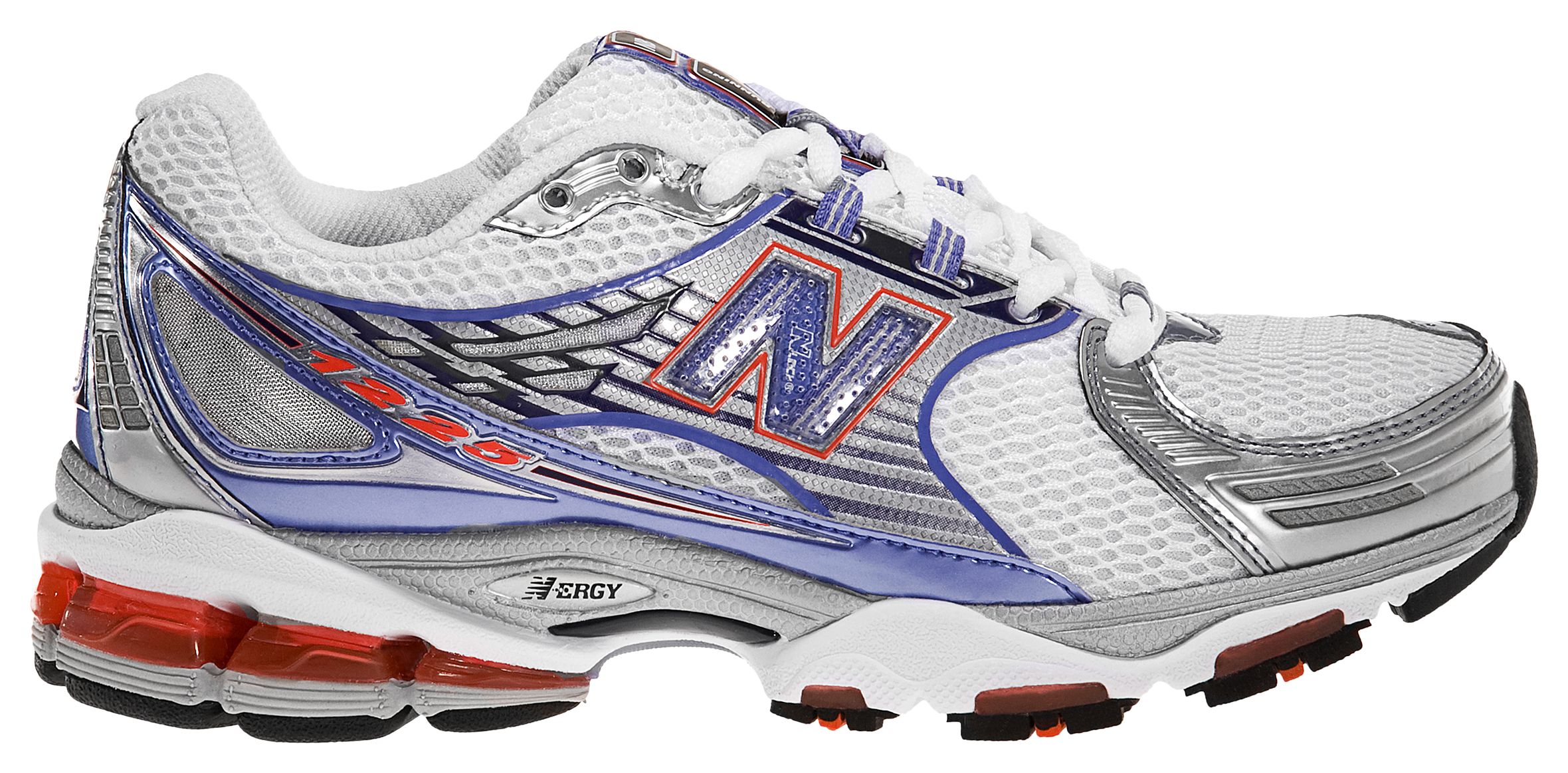 New Balance 1225, Silver with Purple & Orange