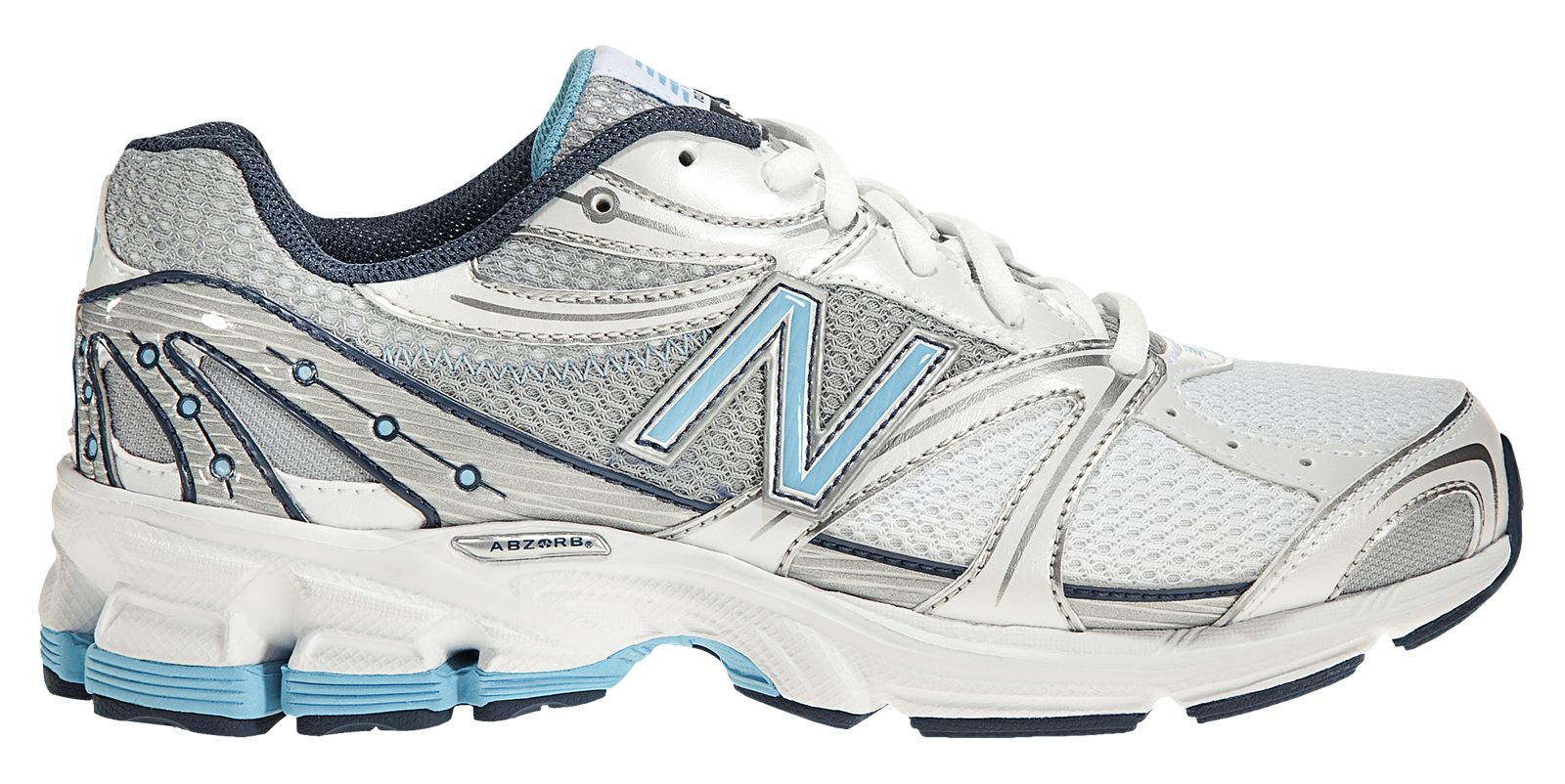 New Balance 580, White with Silver &amp; Blue