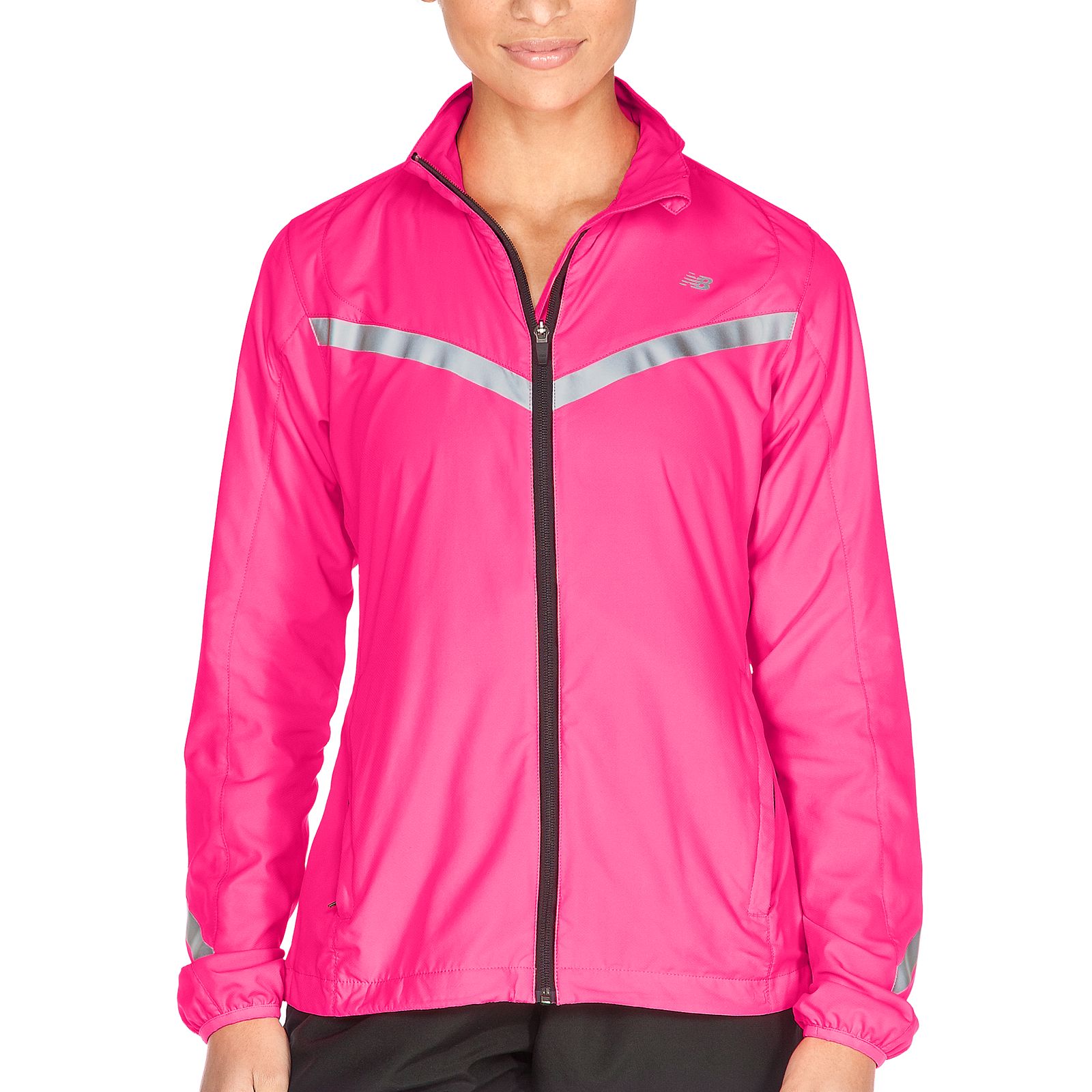 360 Jacket, Pink Shock with Silver