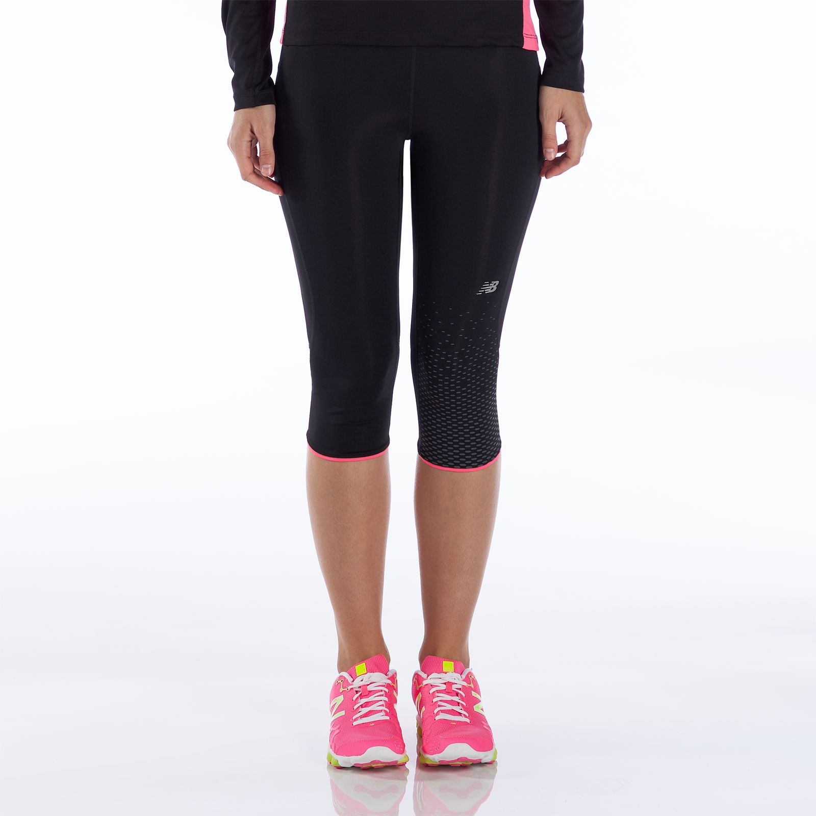 Impact Capri, Black with Pink Shock