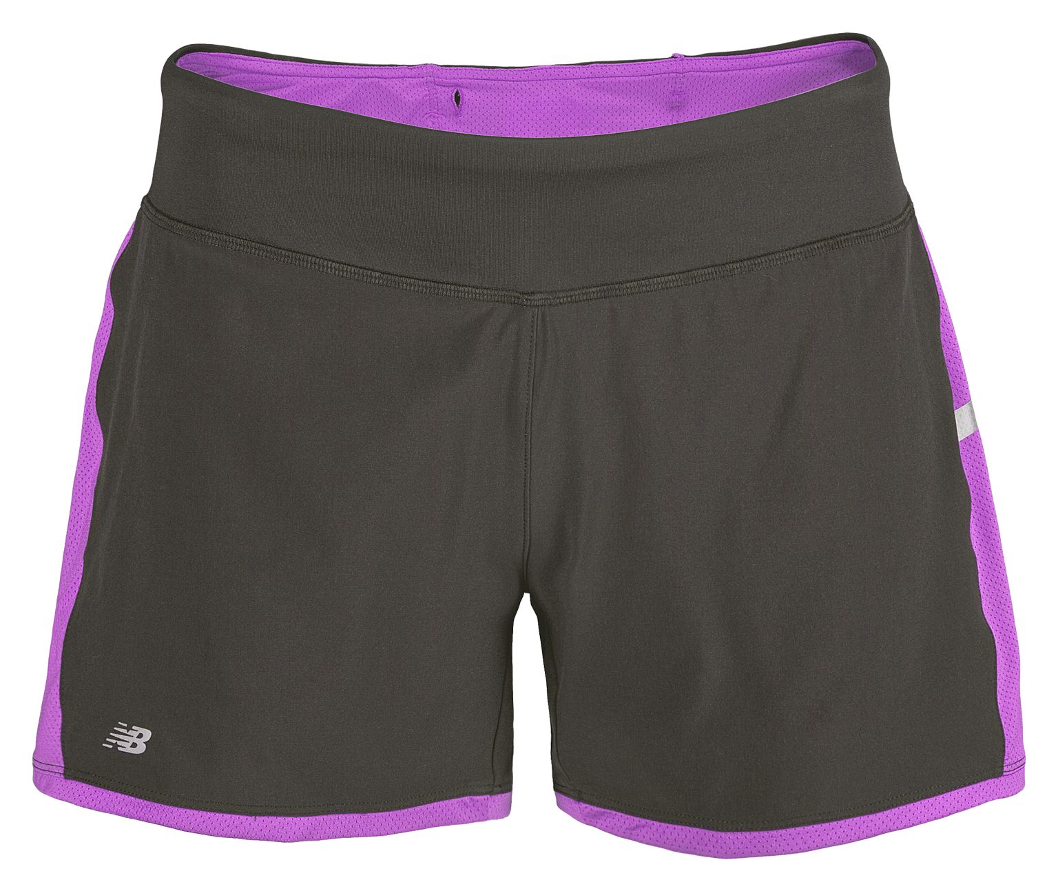 4 inch 2-in-1 Short, Black with Vivid Viola