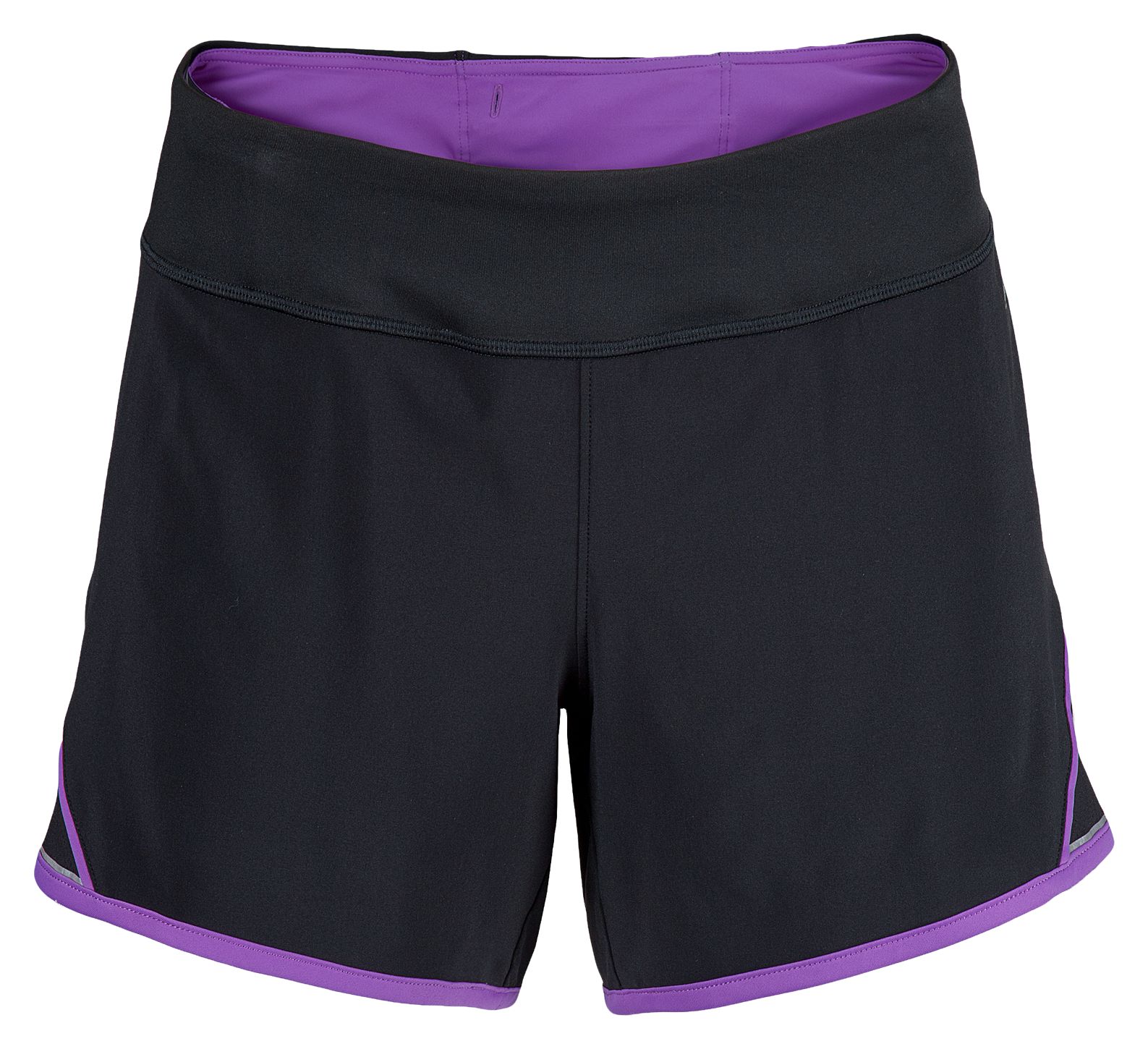 2- in-1 Short, Black with Dewberry