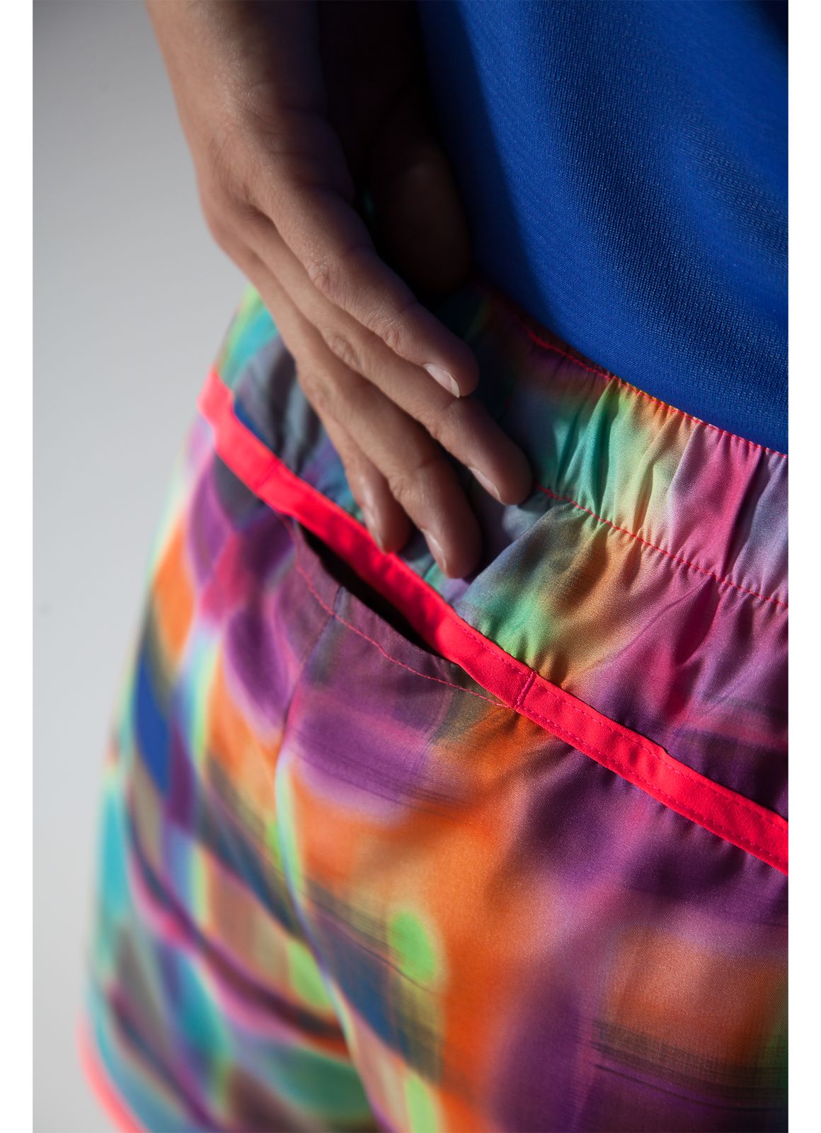 Momentum Short Graphic, Pink with Yellow &amp; Green