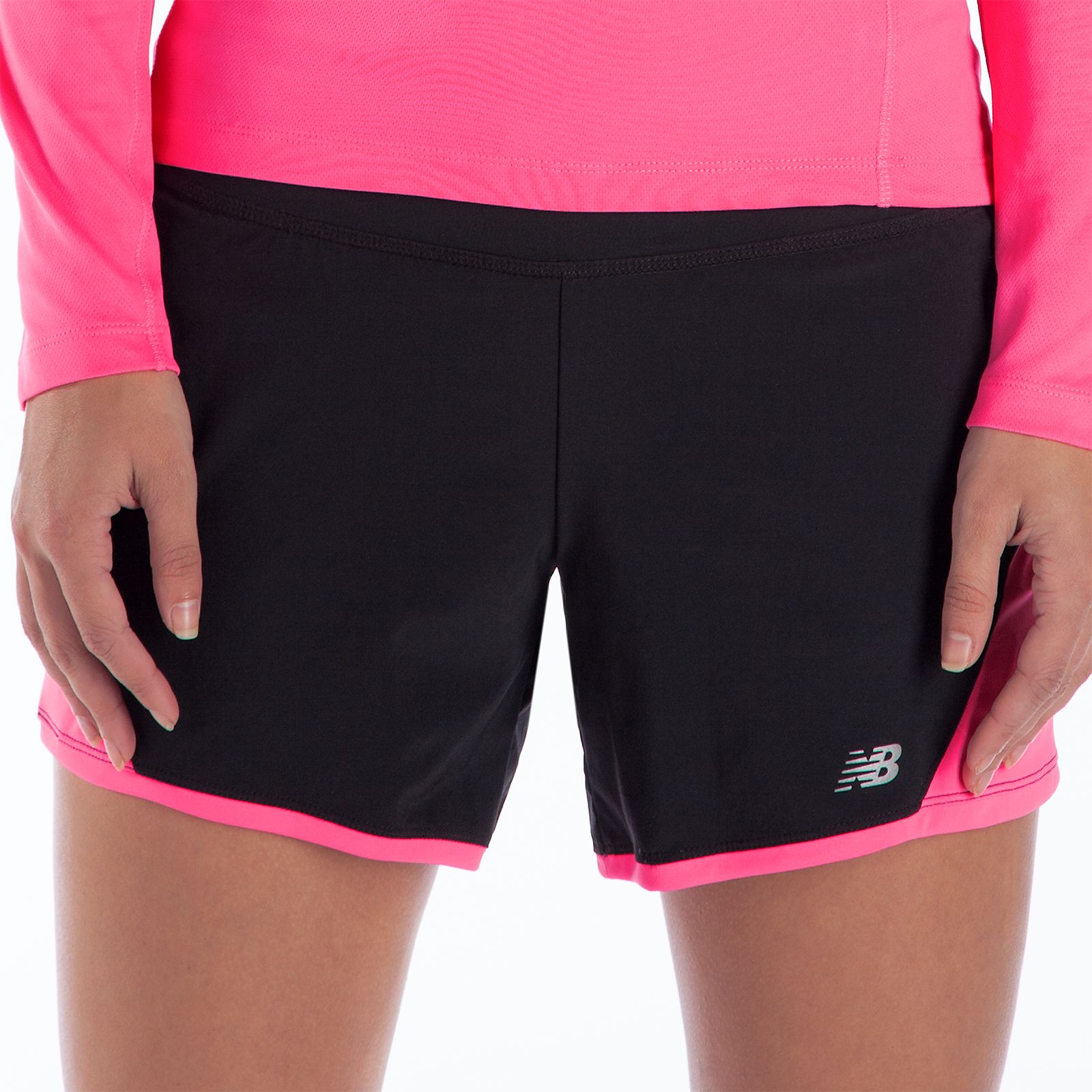 5 inch 2 in 1, Black with Pink Shock
