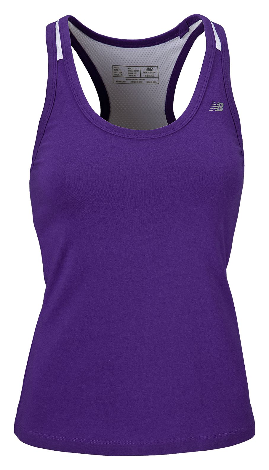 NP Racerback Tank, Deep Blue with White