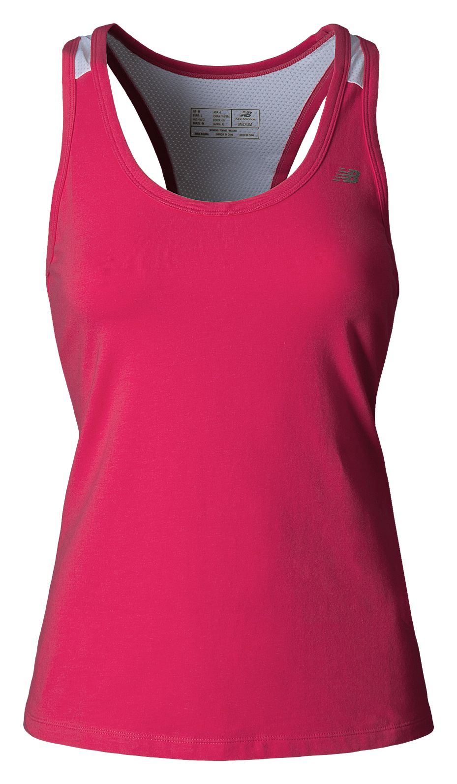 NP Racerback Tank, Virtual Pink with White