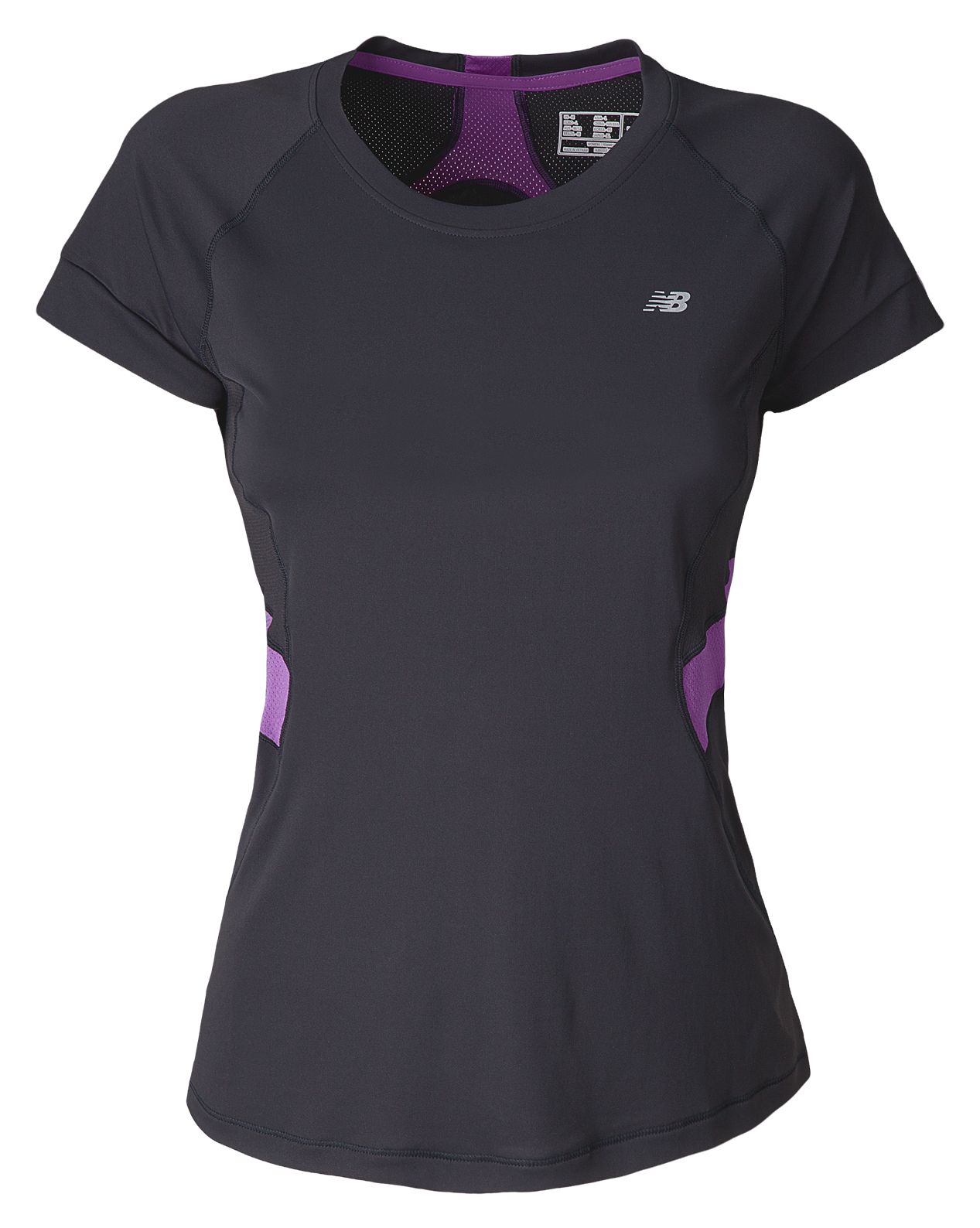 Icefil&reg; Short Sleeve, Black with Dewberry