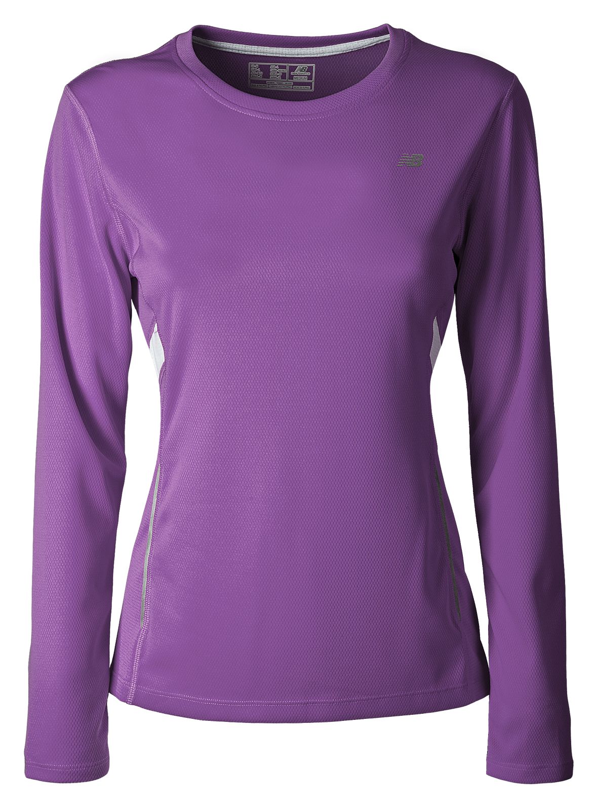 Color-Block Tempo Long Sleeve, Dewberry with White