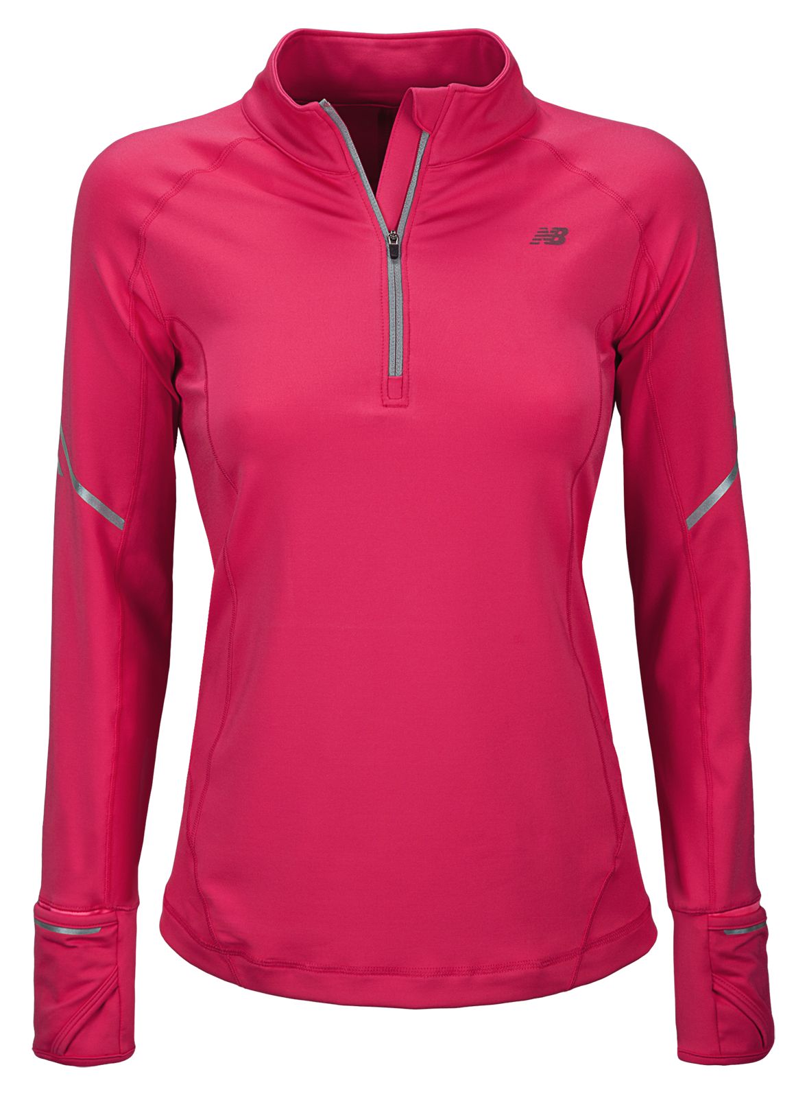NBx Half Zip, Raspberry with Black
