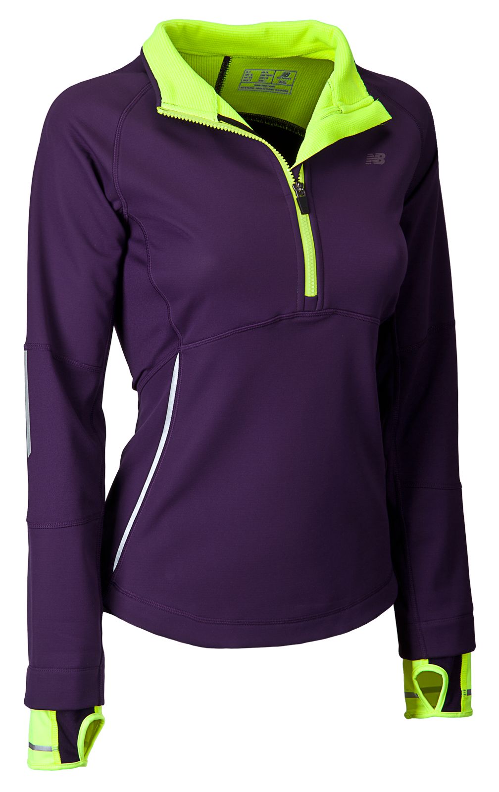 NBx WindBlocker Half Zip, Blackberry Cord with Yellow