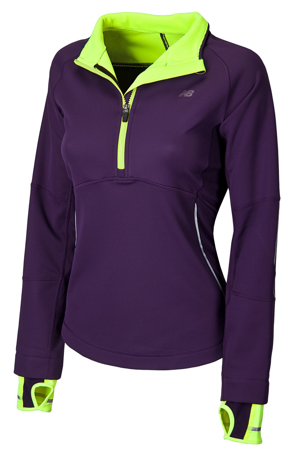 NBx WindBlocker Half Zip, Blackberry Cord with Yellow