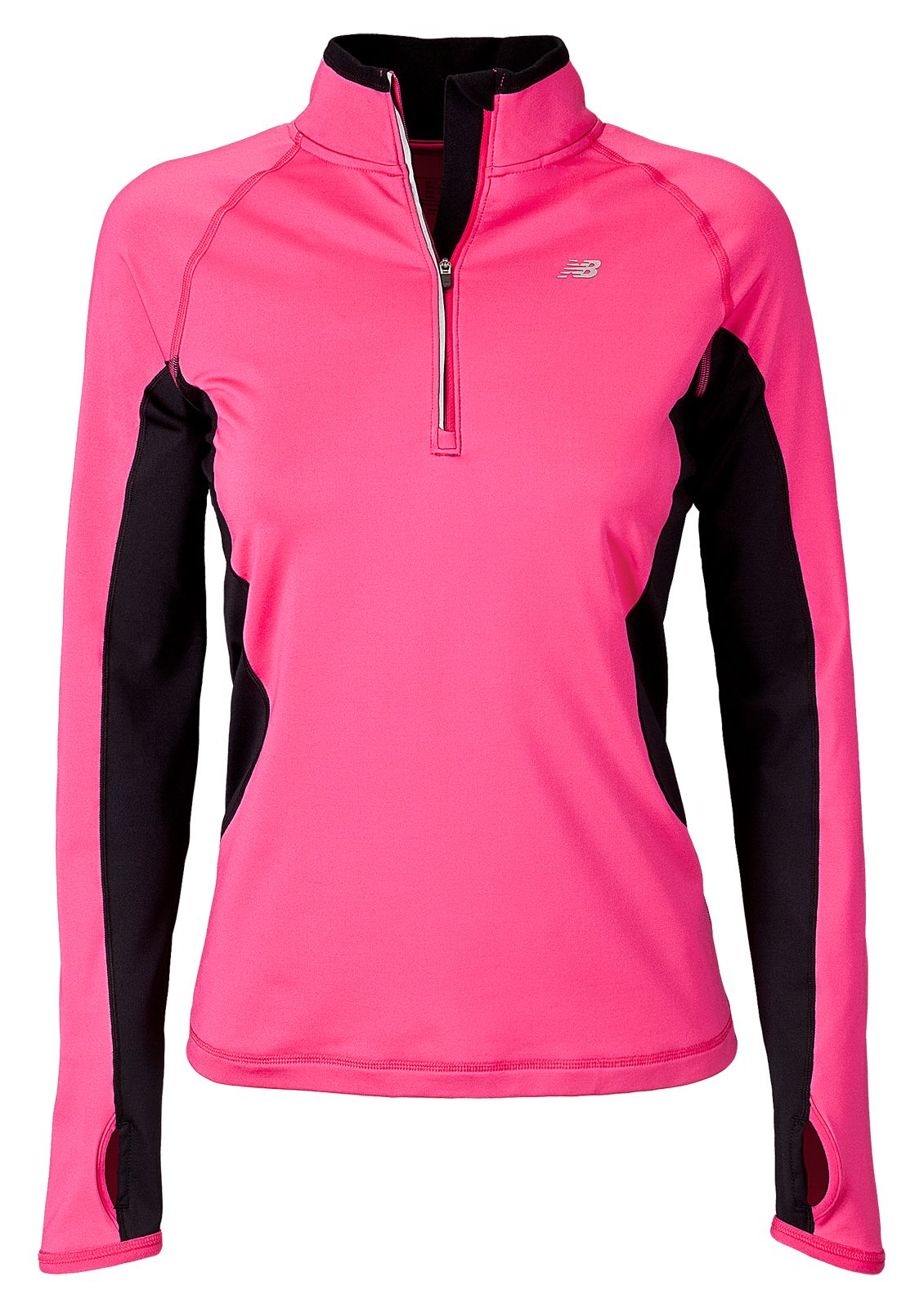 Megaheat Competitor Half Zip, Raspberry with Black