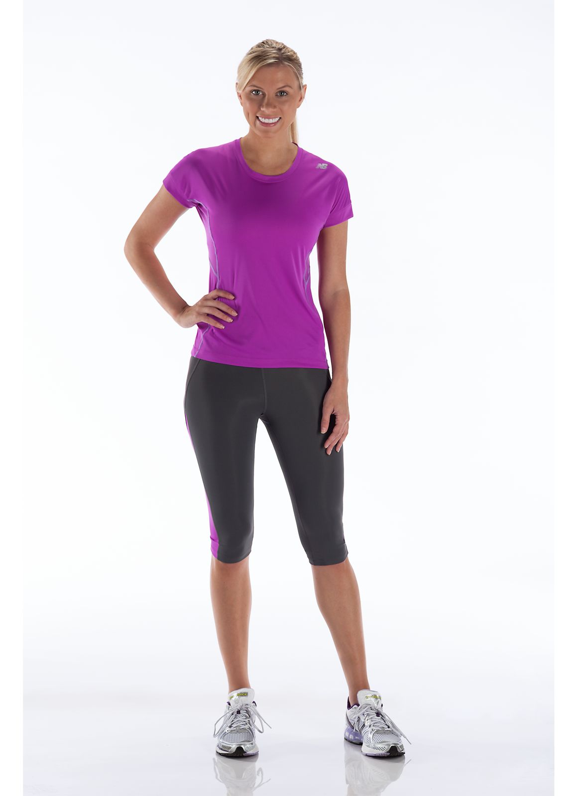 Impact Short Sleeve, Purple Cactus Flower with Magnet