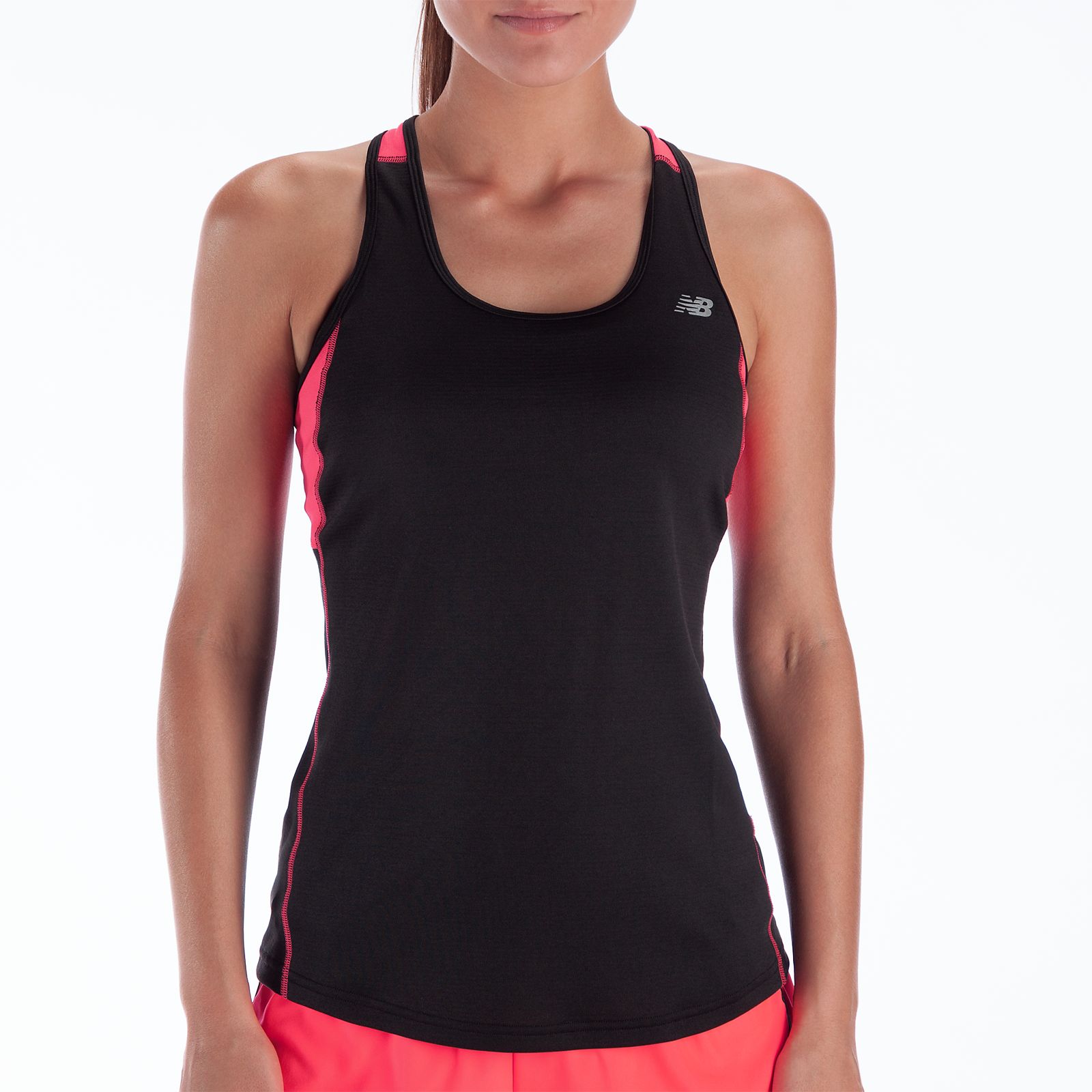 Momentum Racerback, Black with Diva Pink