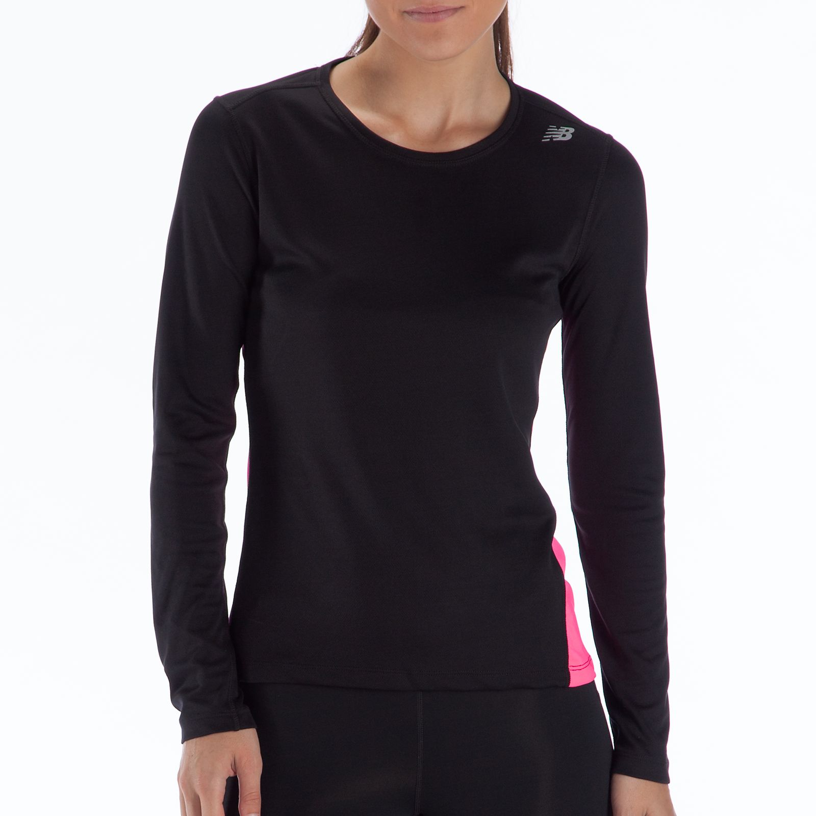 Go 2 Long Sleeve, Black with Pink Shock