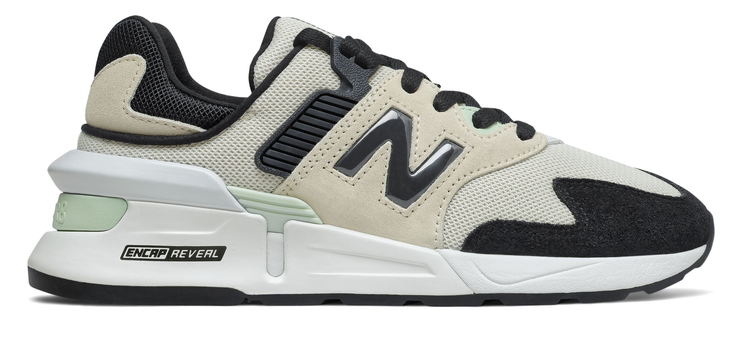New Balance Women's 997 Sport - Off White/Black, Off White/Black - WS997JKW