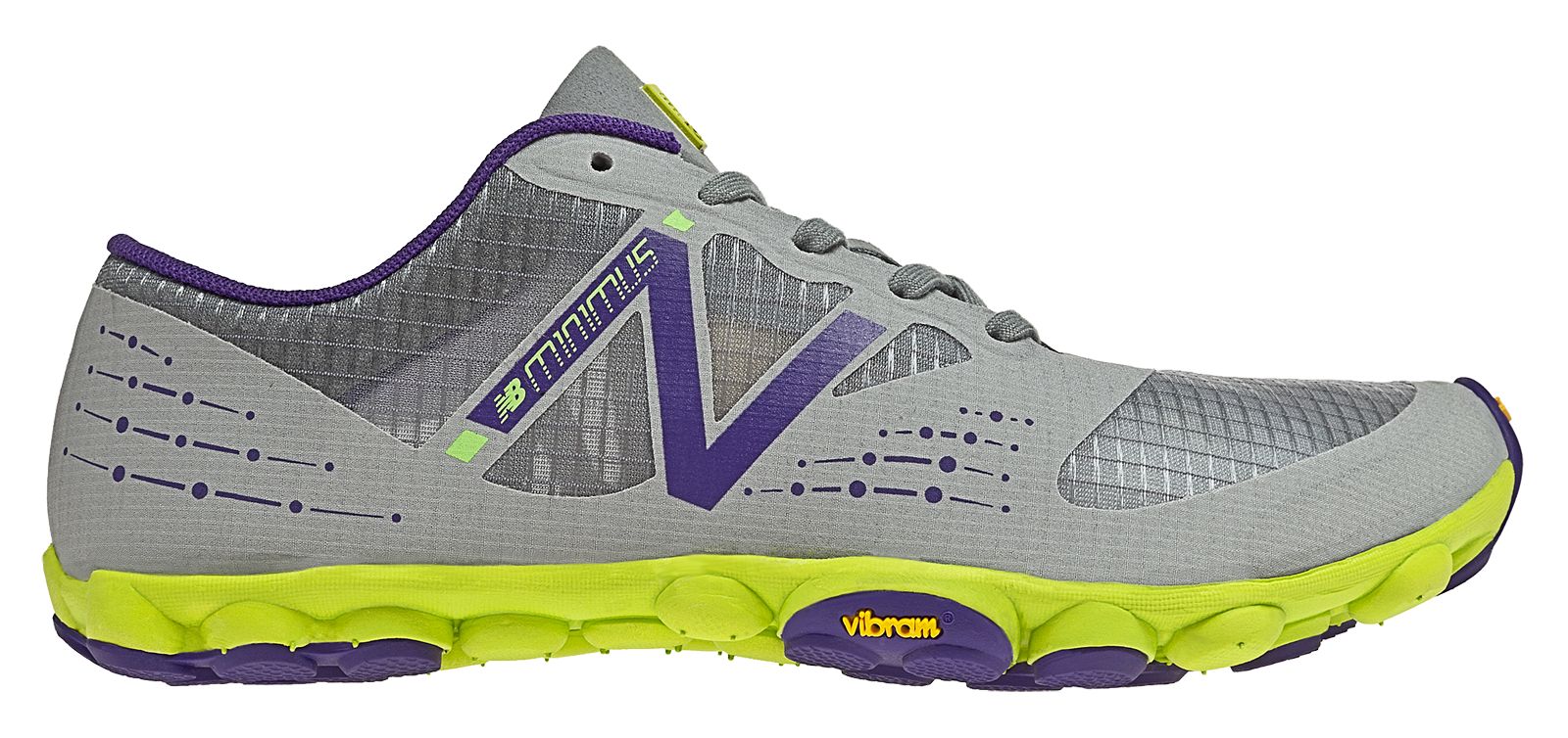 Minimus Zero Trail, Grey with Purple & Neon Yellow
